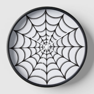 Reloj de pared de Halloween de telaraña espeluznan