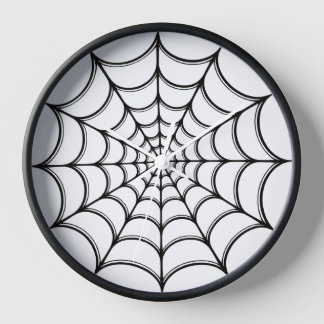 Reloj de pared de Halloween de telaraña espeluznan