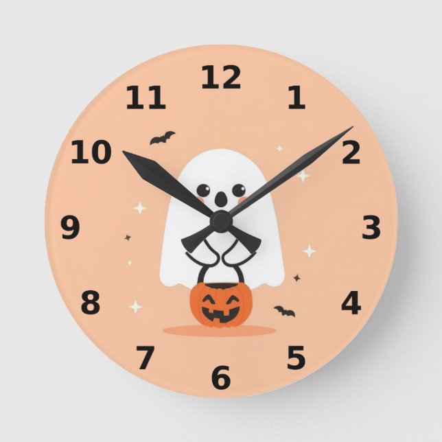 Reloj de pared de Halloween fantasma lindo - Decor (Anverso)