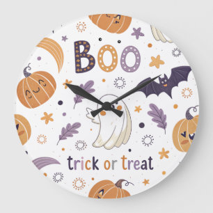 Reloj de pared de Halloween "Truco o trato"