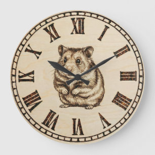 Reloj de pared de hámster lindo