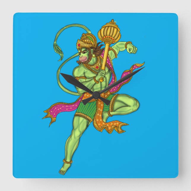 Reloj de pared de Hanuman volador (Anverso)