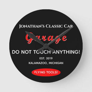 Reloj de pared de herramientas mecánicas de garaj