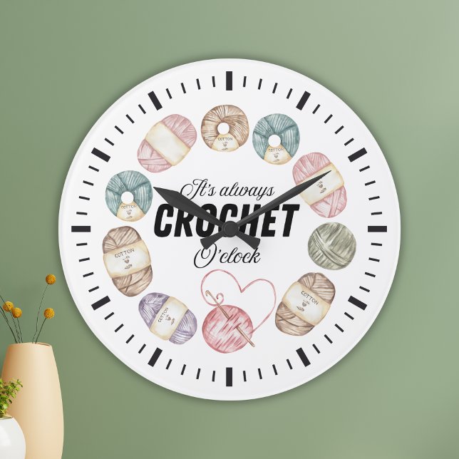 Reloj de pared de hilo de ganchillo lindo | Idea d (Subido por el creador)