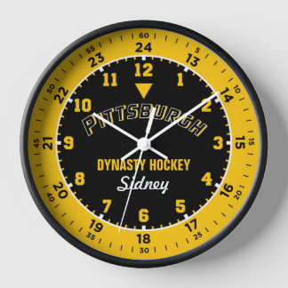Reloj de pared de hockey sobre la dinastía de Pitt