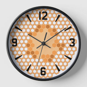 Reloj de pared de Honeycomb - Hexagón de tema de a