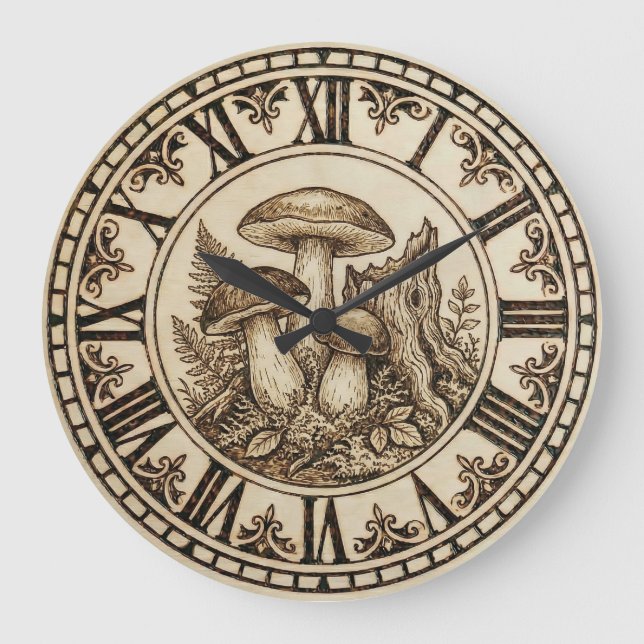 Reloj de pared de hongos (Anverso)
