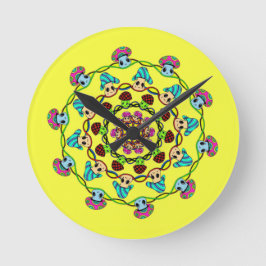 reloj de pared de hongos