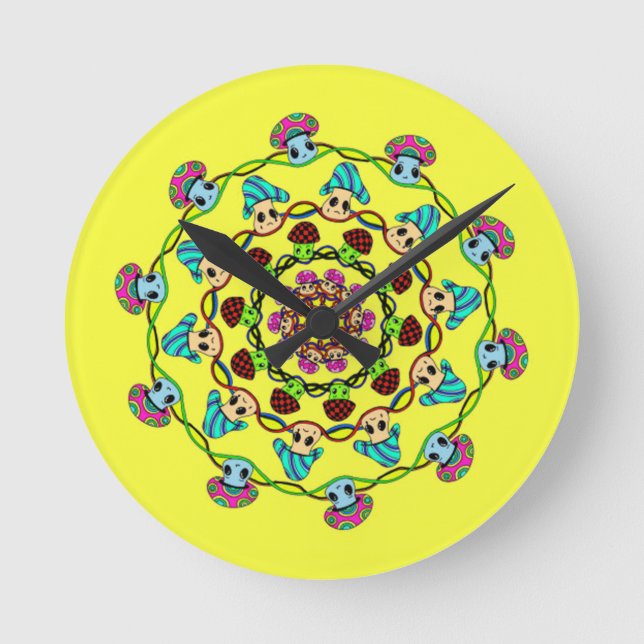 reloj de pared de hongos (Anverso)