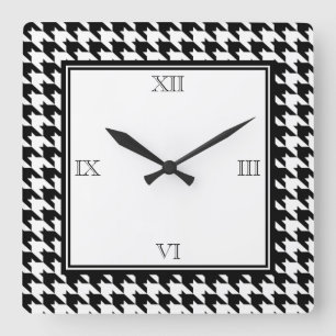 Reloj de pared de Houndstooth