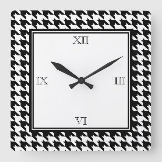 Reloj de pared de Houndstooth
