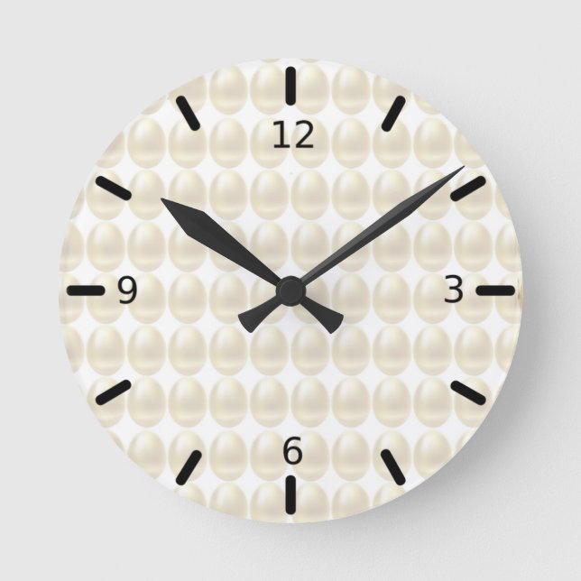 Reloj de pared de huevos dorados abstractos modern (Anverso)