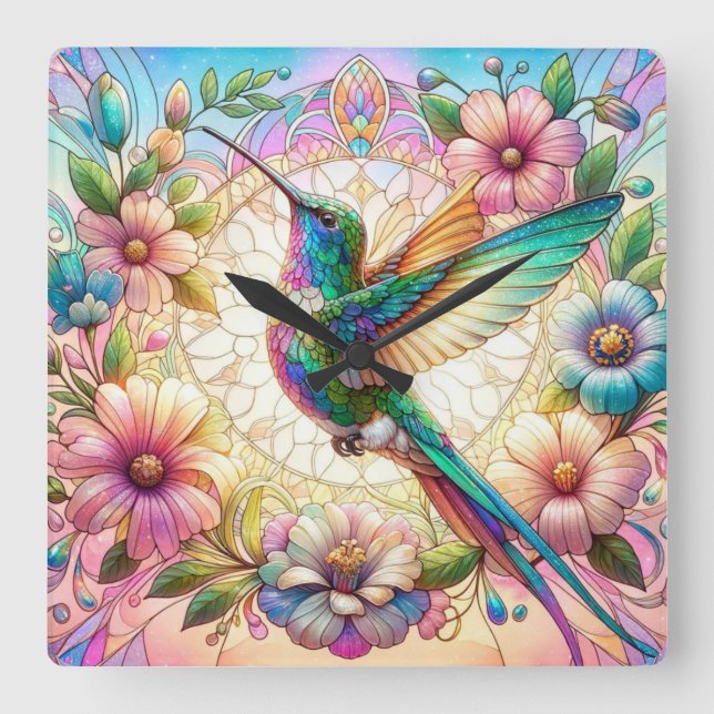 Reloj de pared de Hummingbird (Anverso)
