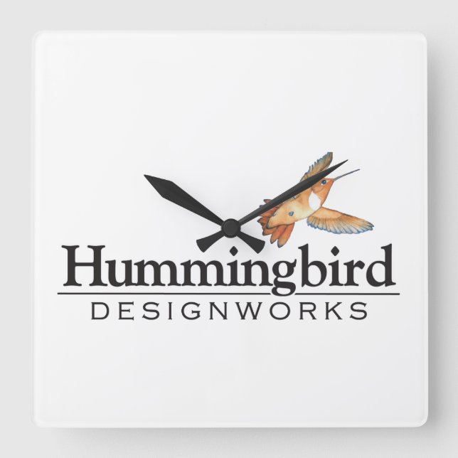Reloj de pared de Hummingbird Designes (Anverso)