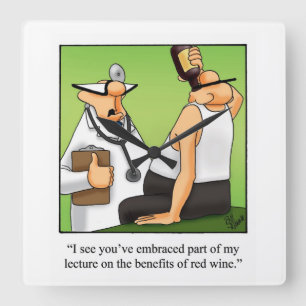Reloj de pared de humor médico