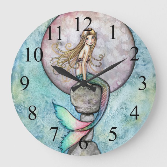 Reloj de pared de hundimiento de la sirena de la (Anverso)