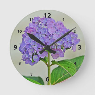 Reloj de pared de Hydrangea