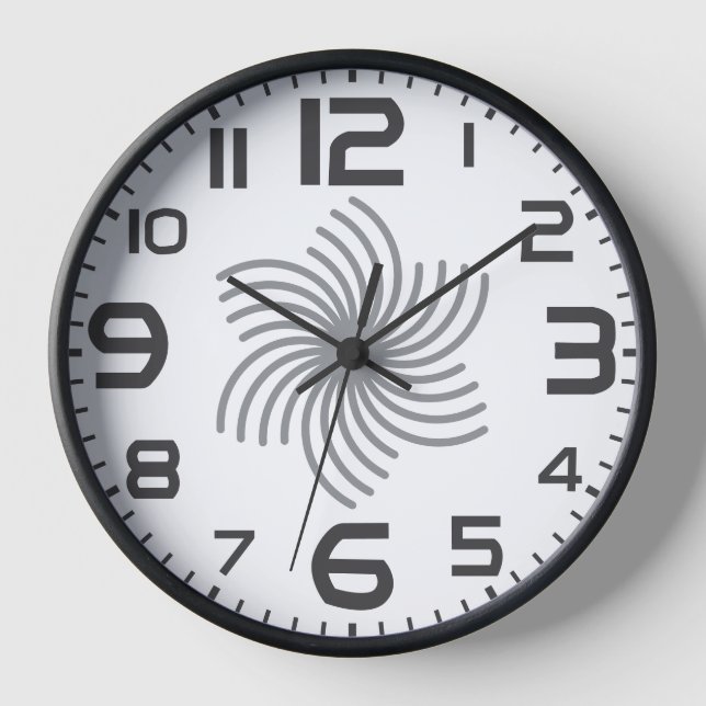Reloj de pared de iluminación óptica moderno - Bla (Anverso)