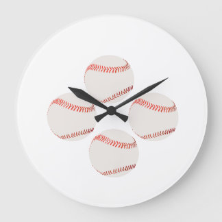 Reloj de pared de ilustración de béisbol