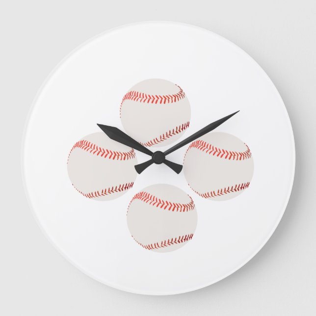 Reloj de pared de Ilustracion de béisbol (Anverso)