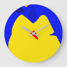 Reloj de pared de ilustracion en forma de fruta