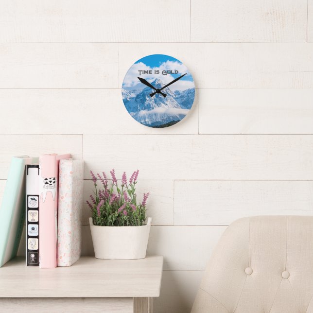 Reloj de pared de imagen del cielo con texto perso (Sala de lectura)