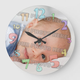 Reloj de pared de imágenes para niños y bebés