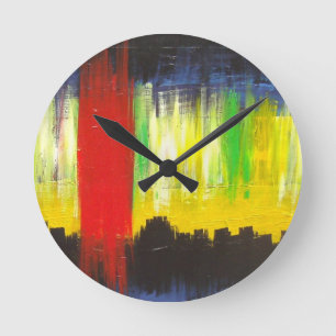Reloj de pared de impresión de arte al aire libre
