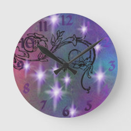 Reloj de pared de impresión de galaxia
