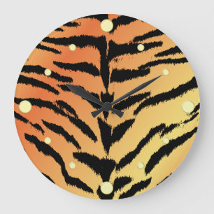 Reloj de pared de impresión de tigre