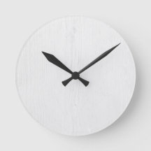 Reloj de pared de impresión digital de madera rúst