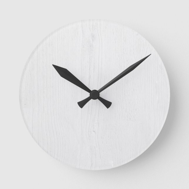 Reloj de pared de impresión digital de madera rúst (Anverso)