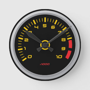 Reloj de pared de indicadores Funny Car RPM