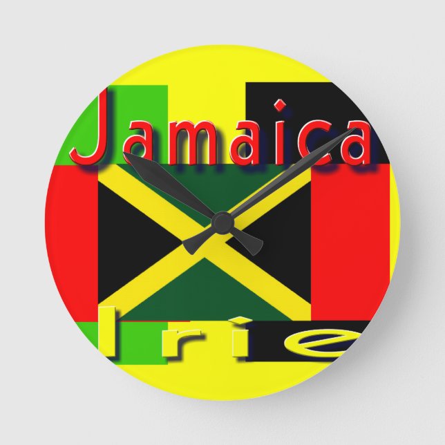 Reloj de pared de irie de Jamaica (Anverso)