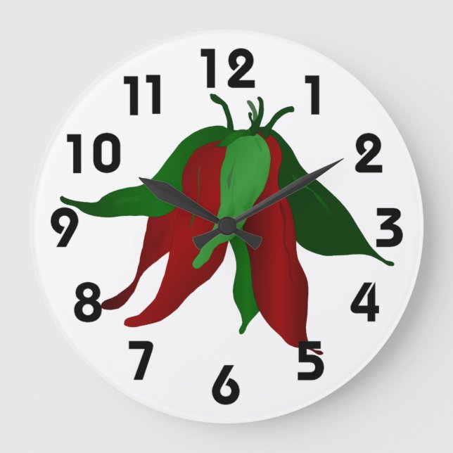 Reloj de pared de Jalapeno (Anverso)