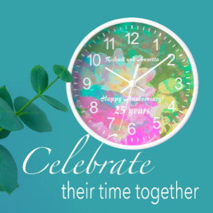 Reloj de pared de jardín de rosas secreto personal