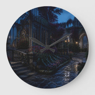 Reloj de pared de jardín gótico de camino de jardí