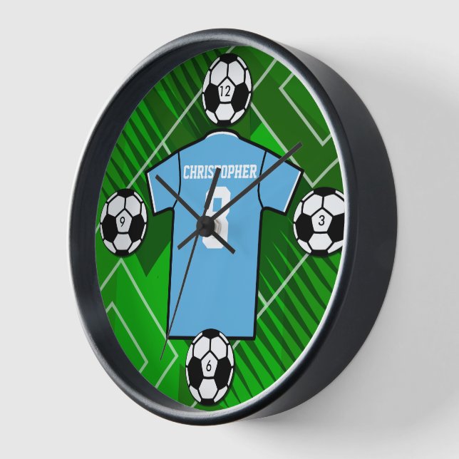 Reloj de pared de Jersey para fútbol personalizado (Ángulo)