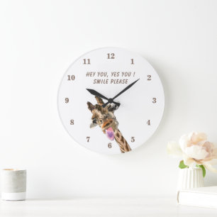 Reloj de Pared de Jirafa Divertida