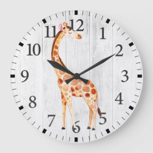 Reloj de pared de jirafa linda
