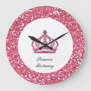 Reloj de pared de joyas de la princesa real monogr