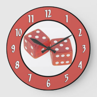 Reloj de pared de juego de los dados