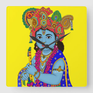 Reloj de pared de Krishna niño