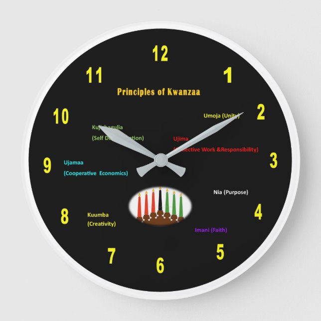 Reloj de pared de Kwanzaa (Anverso)