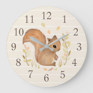 Reloj de pared de la ardilla