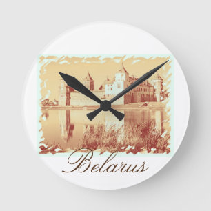 Reloj de pared de la arquitectura del castillo de 