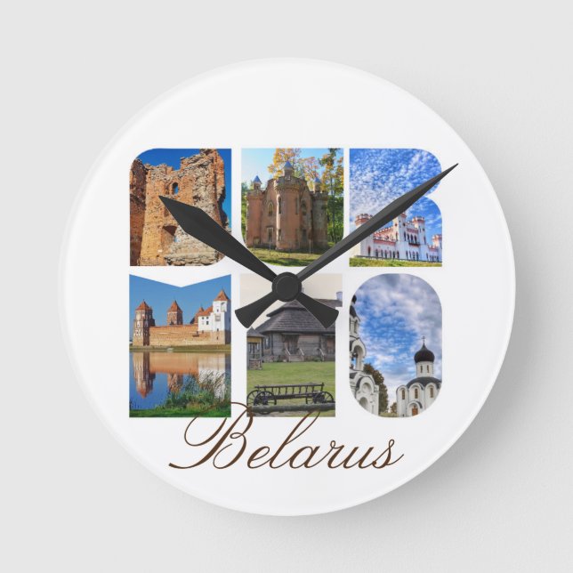 Reloj de pared de la arquitectura del castillo de  (Anverso)