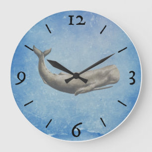 Reloj de pared de la ballena de Moby-Dick