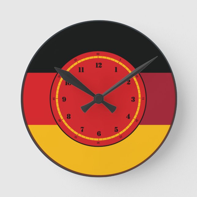 Reloj de pared de la bandera de Alemania (Anverso)