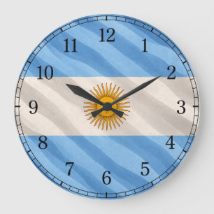 Reloj de pared de la bandera de Argentina — Diseño